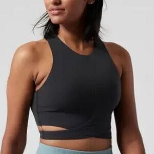 Athleta Black High-Neck Sports Bra